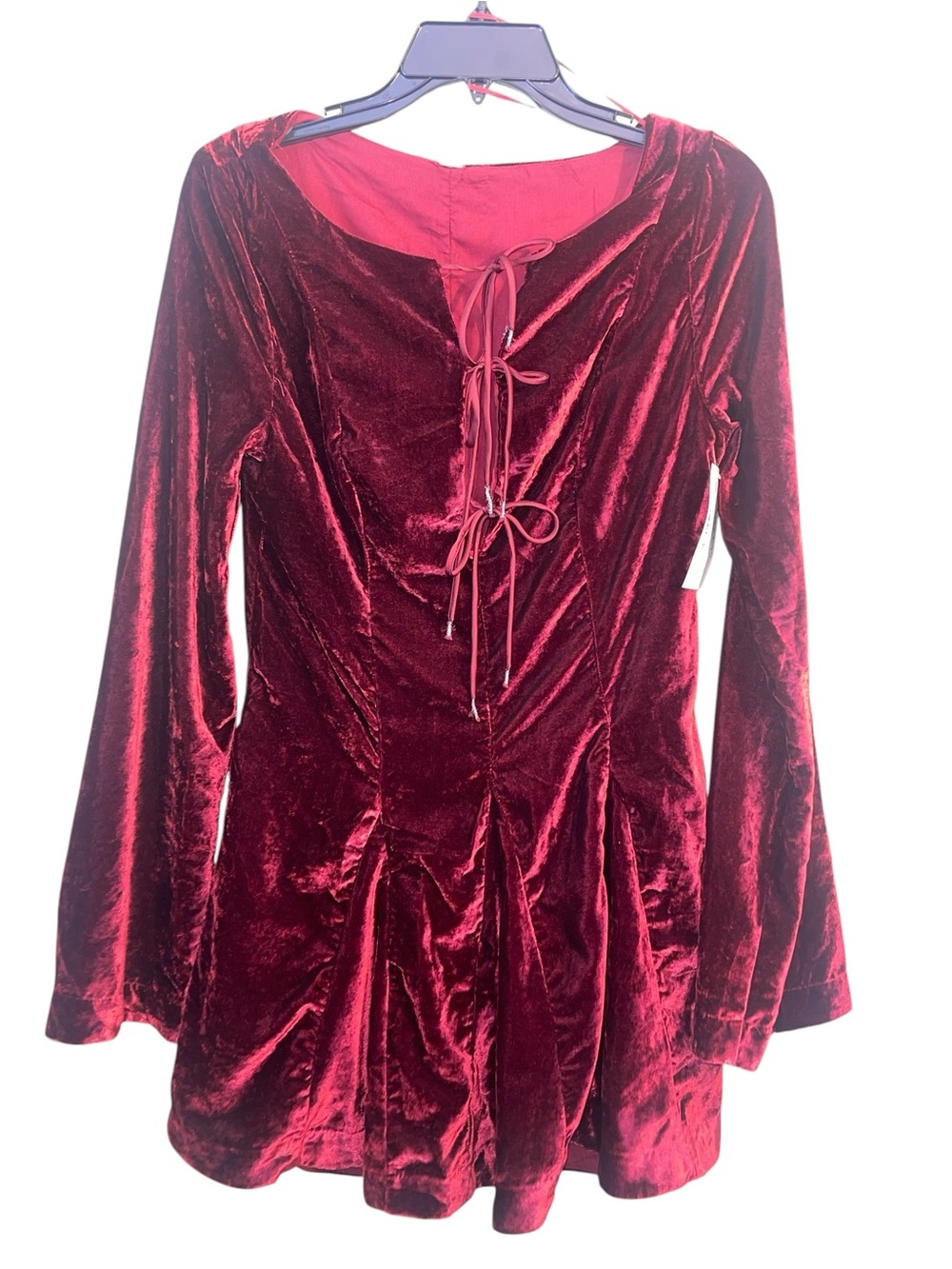 NWT- Free People Linney velvet mini dress. Size small? See measurements below. - Picture 5 of 12